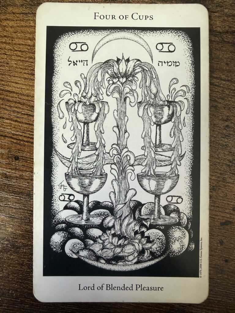 Four of Cups - Lord of Blended Pleasure - The Hermetic Tarot Card Deck